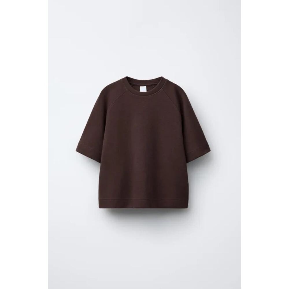 Zara Girls Brown Short Sleeve Crewneck Tee - Size 9/10